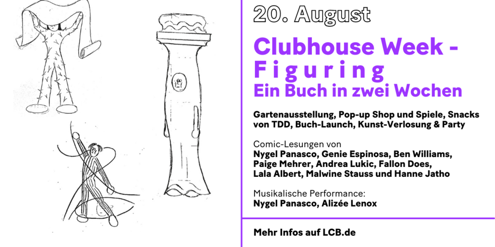 Tickets Clubhouse Week – Figuring. Ein Buch in zwei Wochen, Gartenausstellung, Buch-Launch und Comiclesungen in Berlin